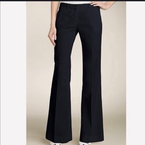 Theory Black Lightweight Flared Trousers